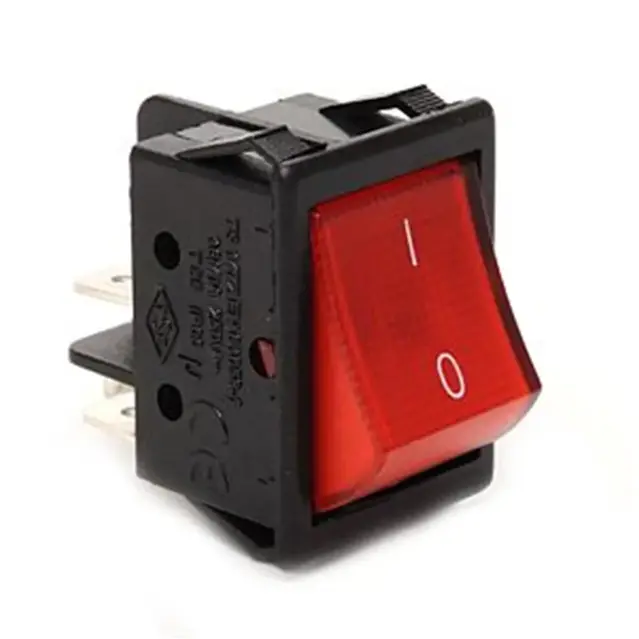 Elektrikli Süpürge 3 Soket Açma Kapama Anahtarı / Şalteri Kırmızı