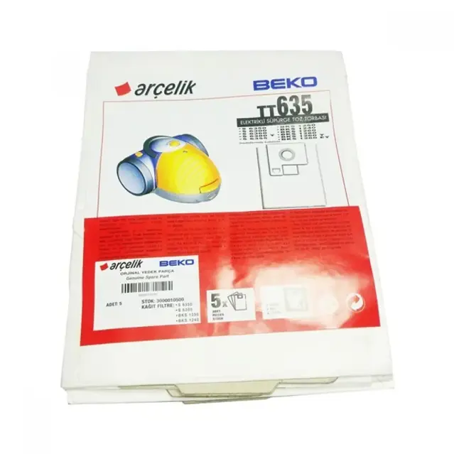 Arçelik S 6300 Kağıt Toz Torbası