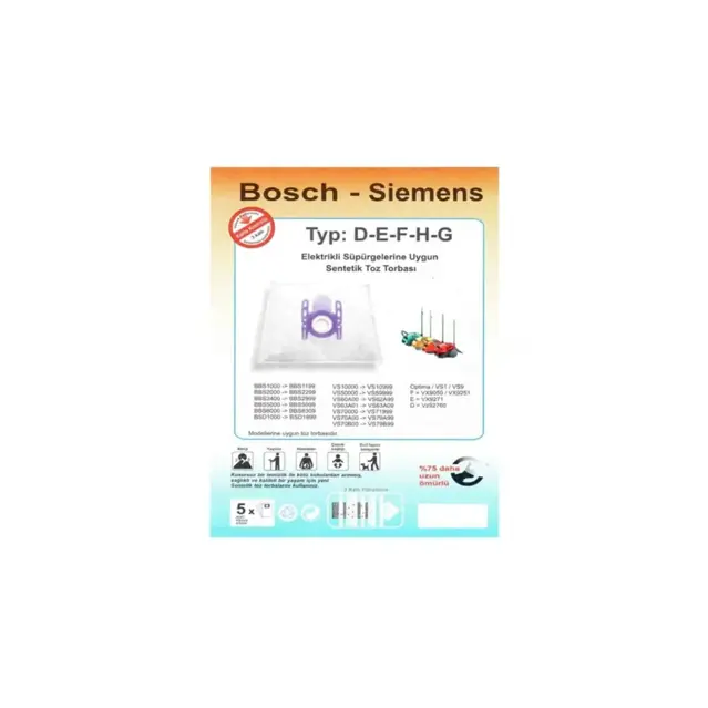 Bosch BSG 71800 Formula Sentetik Toz Torbası