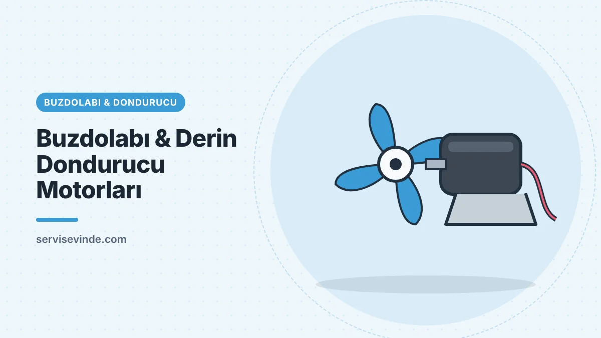 No-frost buzdolabı fan motoru ve derin dondurucu motoru yedek parçası