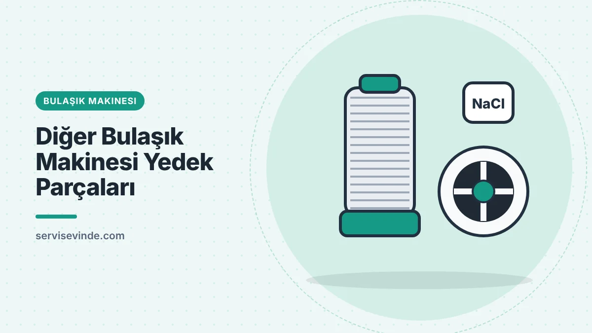 Bulaşık makinesi filtresi, tuz haznesi kapağı ve kapı menteşe parçaları