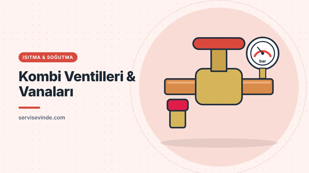 Kombi emniyet ventili, üç yollu vana ve doldurma musluğu yedek parçaları