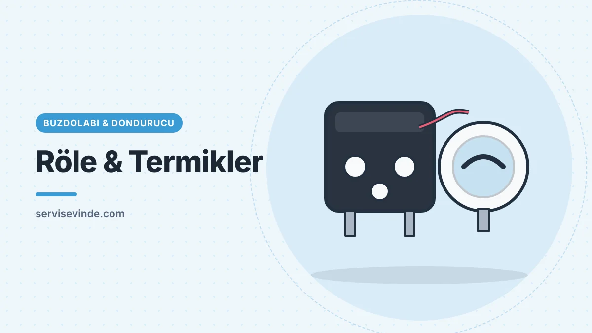 Buzdolabı kompresör rölesi (PTC) ve termik yedek parçası