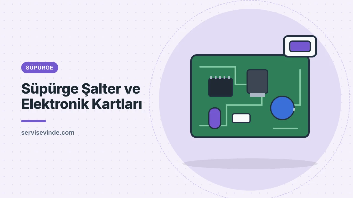 Elektrikli süpürge şalteri ve güç ayar elektronik kartı