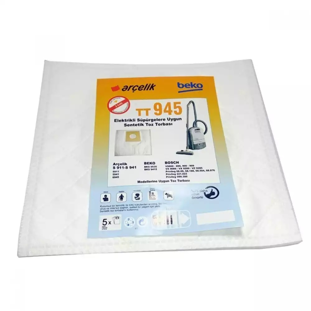 Arçelik S 5941 ile Uyumlu Toz Torbası