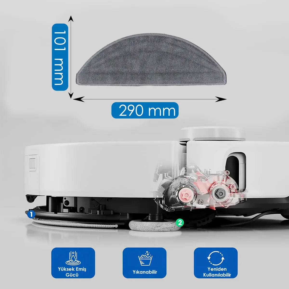 Beko Robo-X VRR 72314 VB Robot Süpürge Mop Pedi / Bezi