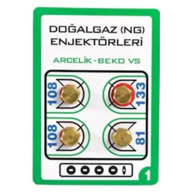 Bosch HEE655U Fırın / Ocak Doğalgaz Enjektör 4'lü Dönüşüm Seti
