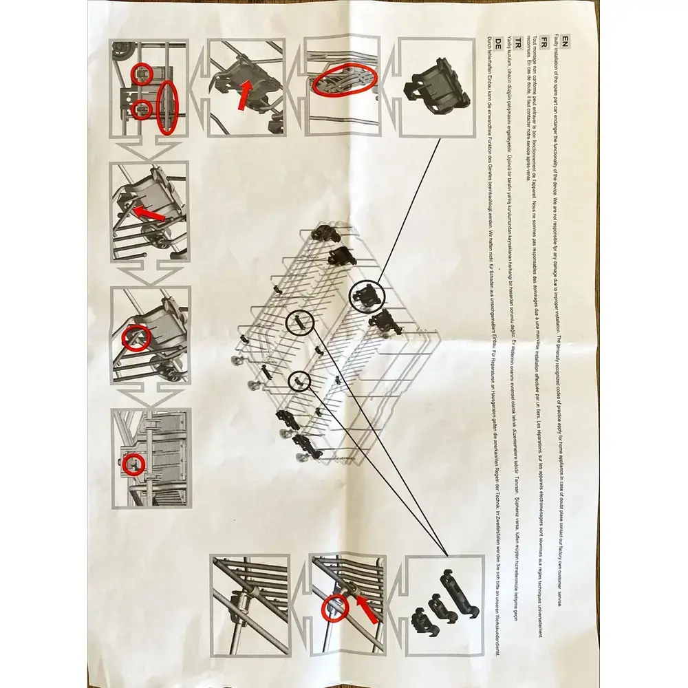 Bosch SMS69M08EU Bulaşık Makinesi Tel Sabitleyici Klips Seti - 00611472