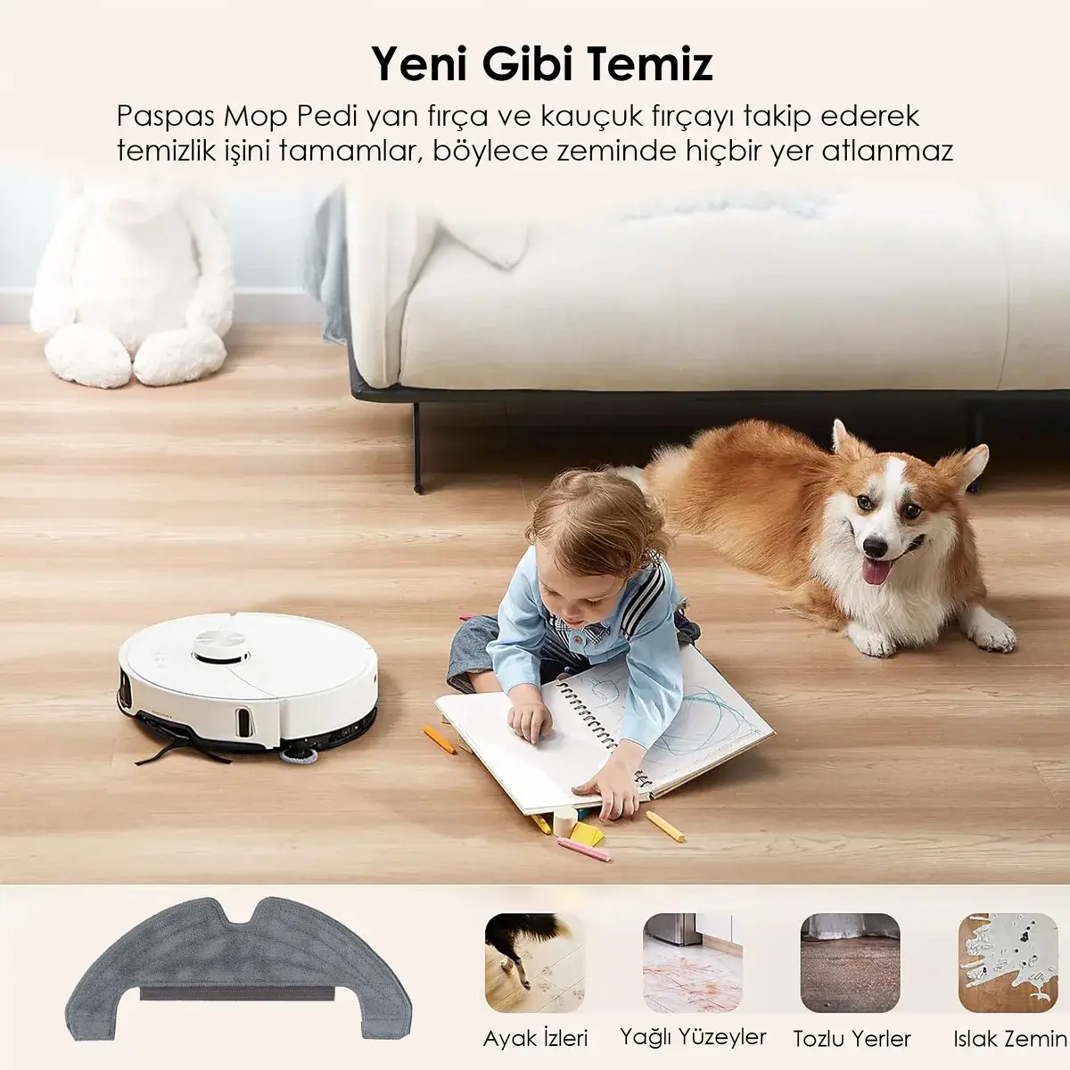 DREAME D10 Plus Gen2 Robot Süpürge Yedek Mop Bezi