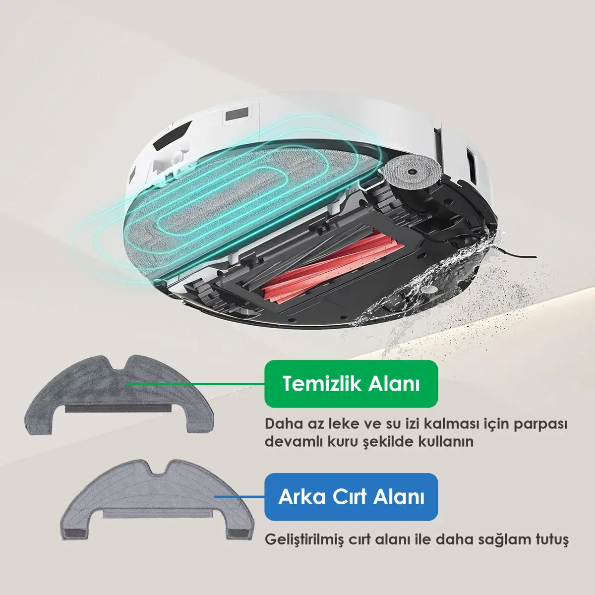 DREAME D10 Plus Gen2 Robot Süpürge Yedek Mop Bezi