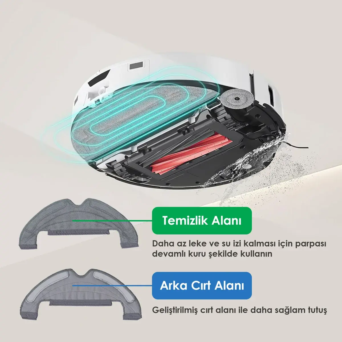 DREAME Z10 Pro ile Uyumlu Robot Süpürge Mop Pedi / Bezi