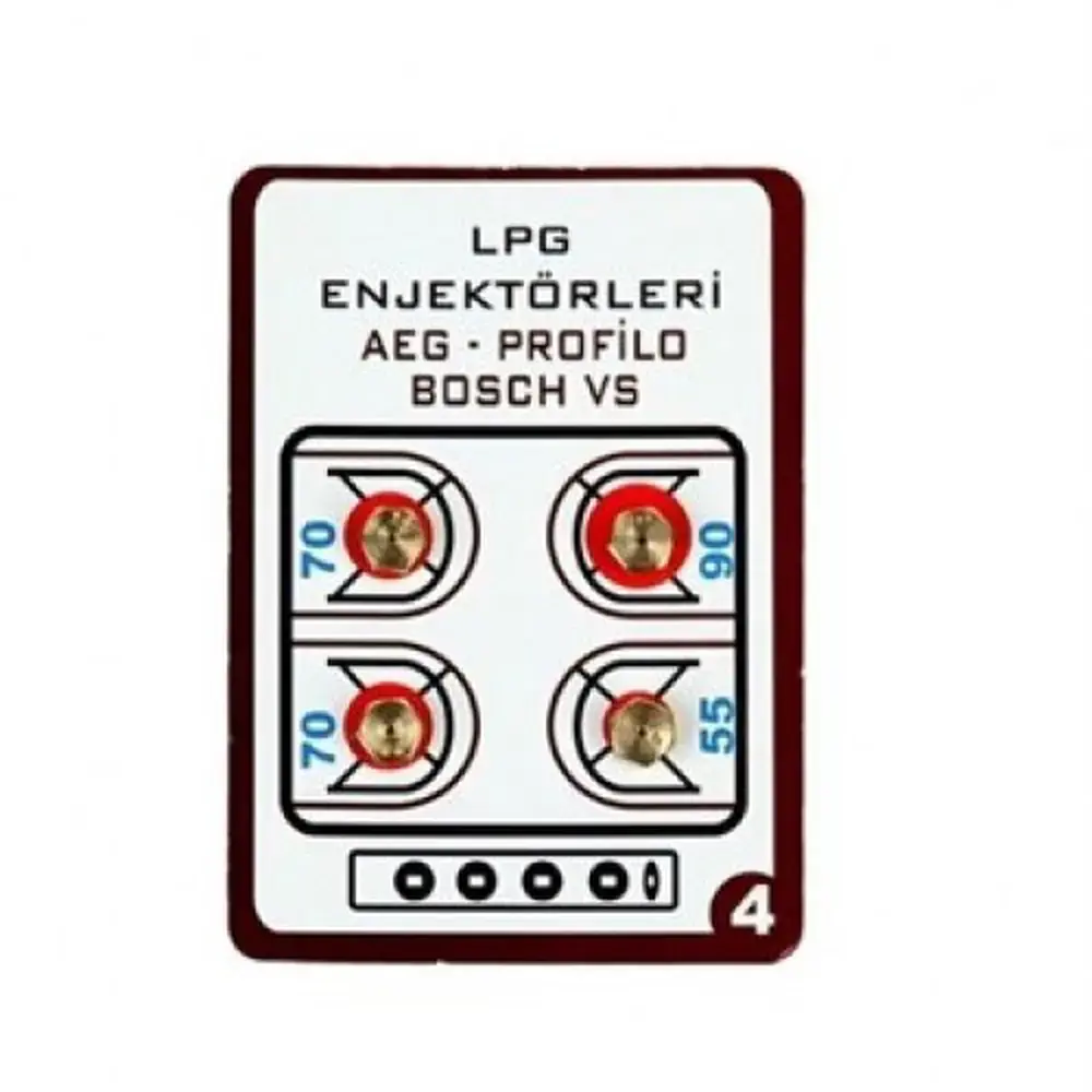 Electrolux EZB3410AOW Ocak LPG Enjektör 4'lü Set 8 Lokma - 8MM