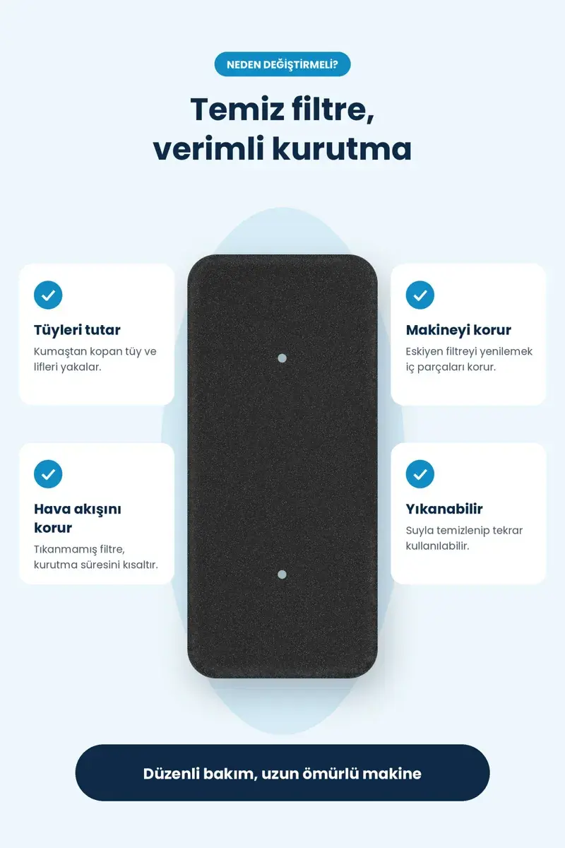 Hoover VCD913BBC47 ile Uyumlu Çamaşır Kurutma Makinesi Süngeri