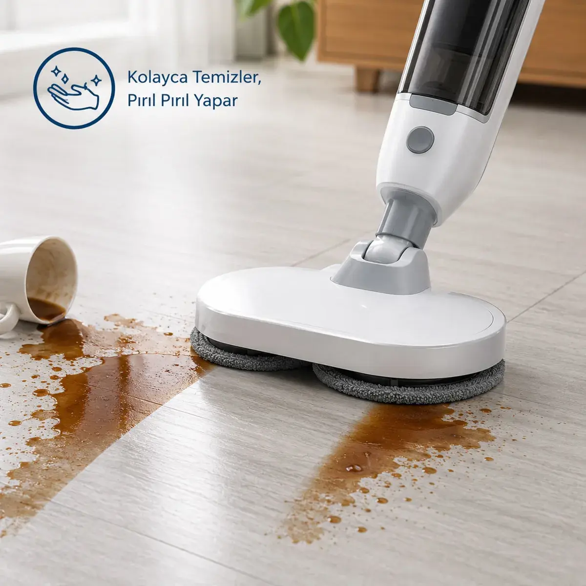 Kumtel Hwsm-01 Şarjlı Kablosuz Mop Paspas İle Uyumlu Yedek Mop Bezi - 2 Adet