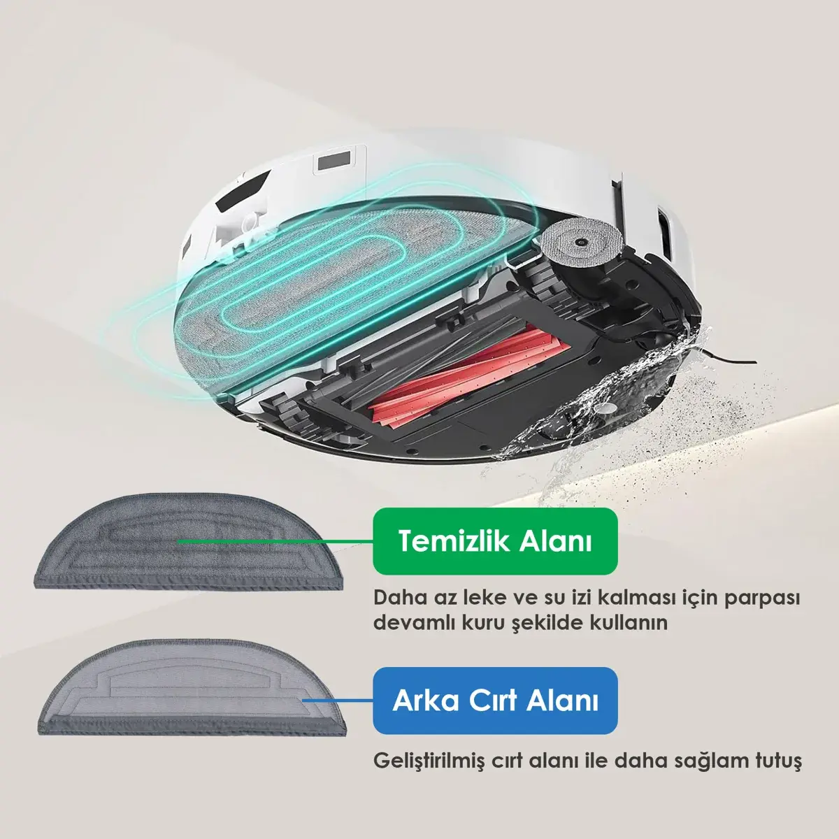 Roborock S8 MaxV Ultra Robot Süpürge Mop Pedi / Bezi