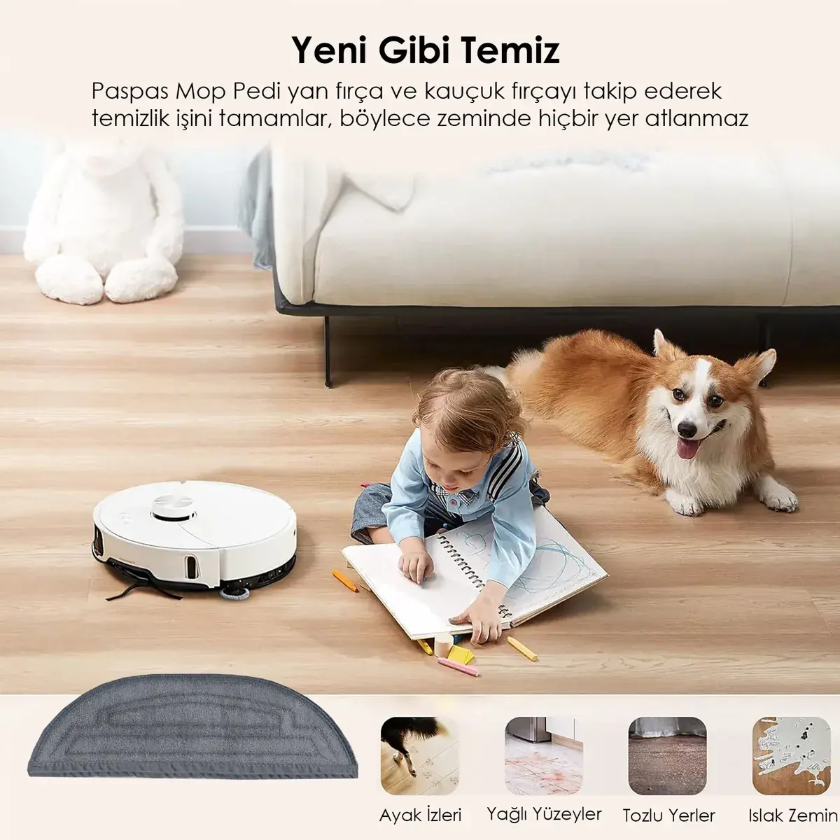 ROBOROCK S8 Pro Plus ile Uyumlu Robot Süpürge Mop Pedi / Bezi