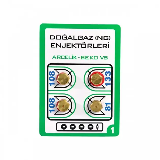 Silverline SCO5402W01 Fırın / Ocak Doğalgaz Enjektör 4'lü Dönüşüm Seti