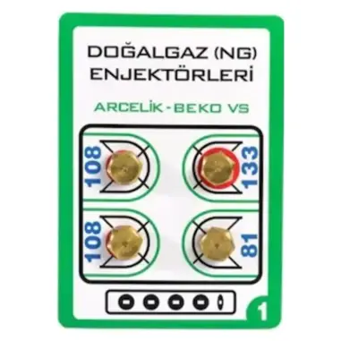 Termikel GDB6445I Fırın / Ocak Doğalgaz Enjektör 4'lü Dönüşüm Seti